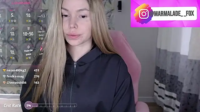 Marmalade Fox online show from April 13, 10:48 pm