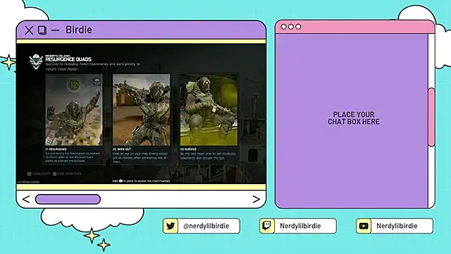 Snapshot of Nerdylilbirdie chatting on January 9, 7:33 am Nerdylilbirdie online show from January 9, 7:33 am
