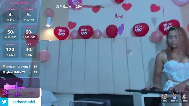 Snapshot of _karime_ chatting on February 14, 8:26 pm karime online show from February 14, 8:26 pm