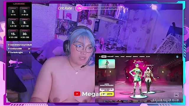 MegariaB online show from February 3, 7:40 am