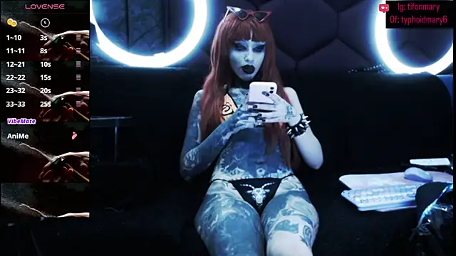 Snapshot of TyphoidMary chatting on September 17, 8:43 pm TyphoidMary online show from September 17, 8:43 pm