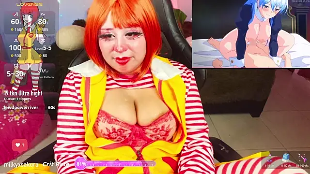 Snapshot of MilkyXSakura chatting on November 9, 11:19 am MilkyXSakura online show from November 9, 11:19 am