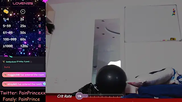 pain princee online show from December 16, 6:27 pm