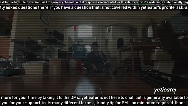 Snapshot of yetieater chatting on January 9, 9:58 pm yetieater online show from January 9, 9:58 pm