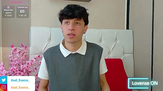 Axel  Evans online show from October 13, 1:00 pm