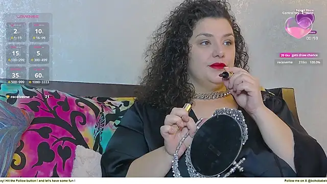 Snapshot of BohoBabeLexy chatting on September 26, 7:01 am BohoBabeLexy online show from September 26, 7:01 am