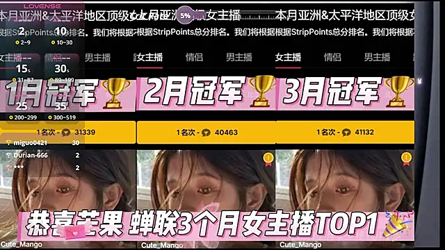 Cute Mango online show from June 22, 1:52 pm
