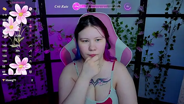 Snapshot of kitsune_little chatting on July 14, 2:27 am kitsune little online show from July 14, 2:27 am