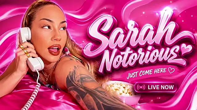 Snapshot of SarahNotorious chatting on July 30, 9:36 pm SarahNotorious online show from July 30, 9:36 pm