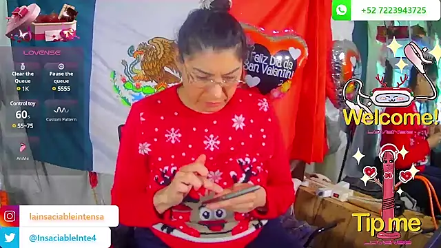 Snapshot of LaInsaciableIntensa chatting on February 14, 10:04 pm LaInsaciableIntensa online show from February 14, 10:04 pm