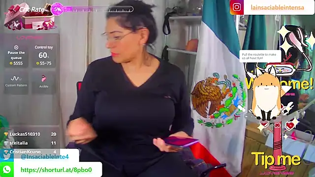 Snapshot of LaInsaciableIntensa chatting on February 23, 9:26 pm LaInsaciableIntensa online show from February 23, 9:26 pm