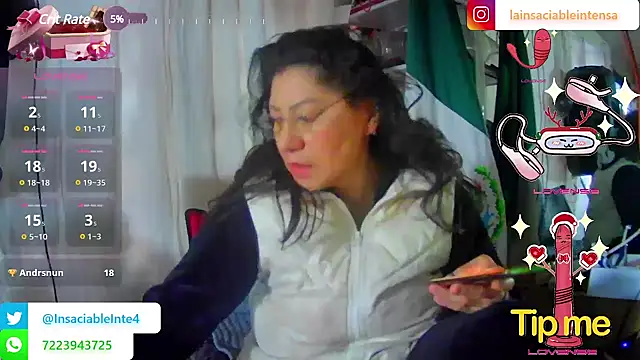 Snapshot of LaInsaciableIntensa chatting on March 1, 1:07 pm LaInsaciableIntensa online show from March 1, 1:07 pm
