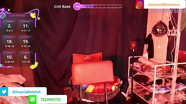 LaInsaciableIntensa online show from October 22, 2:45 am